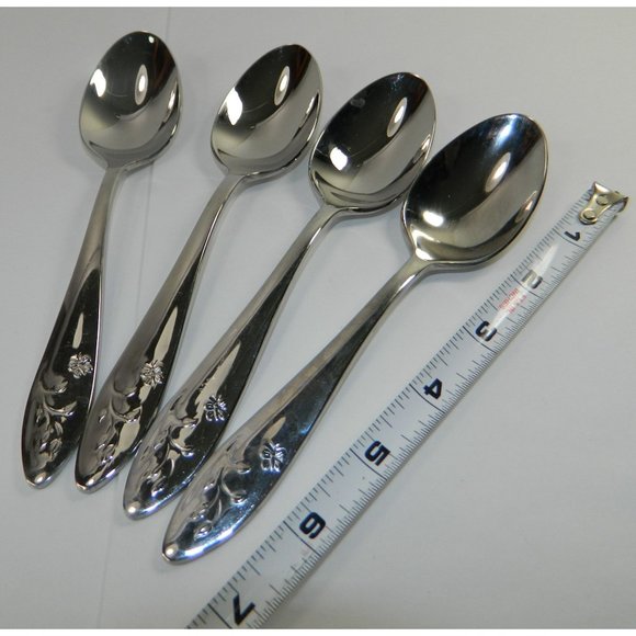 Lenox Butterfly Meadow 4 Soup Spoons Still Shiny! - Picture 2 of 8